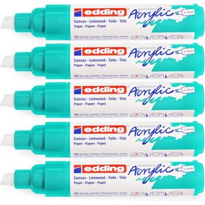 Marqueur acrylique large 5000 turquoise opulent 5-10 mm x 5 EDDING