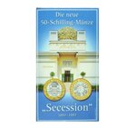 Pièce de monnaie 50 Schilling Autriche Palais de la Sécession 1997 BU