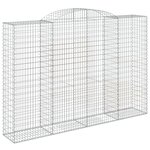 vidaXL Panier de gabions arqué 300x50x200/220 cm Fer galvanisé