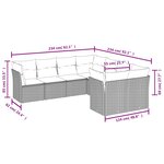 vidaXL Salon de jardin avec coussins 8 Pièces beige résine tressée