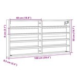 vidaXL Armoire à vitrine blanc 100x8 5x50 cm bois d'ingénierie