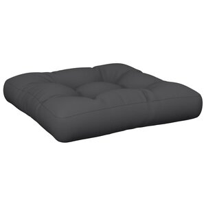 vidaXL Coussin de palette noir 50x50x12 cm tissu