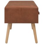vidaXL Banc avec tiroirs 80 cm Marron Similicuir