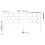 vidaXL Tête de lit métal blanc 200 cm