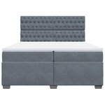 vidaXL Sommier à lattes de lit et matelas Gris foncé 200x200cm Velours