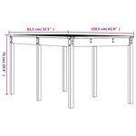 vidaXL Table de jardin gris 159 5x82 5x76 cm bois massif de pin