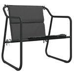 vidaXL Salon de jardin avec coussins 4 Pièces anthracite acier