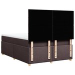 vidaXL Sommier à lattes de lit avec matelas Marron foncé 140x190 cm