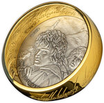 Pièce de monnaie en Argent 5 Dollars g 93.3 (3 oz) Millésime 2023 Lord of the Rings ONE RING