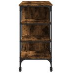 vidaXL Chariot de cuisine chêne fumé 100x45x89 5 cm bois d'ingénierie