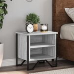 vidaXL Tables de chevet 2 Pièces sonoma gris 40x30x40cm bois d'ingénierie