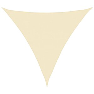 vidaXL Parasol en PEHD triangulaire 5x5x5 m Crème