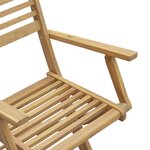 vidaXL Ensemble à manger de jardin 5 Pièces Bois d'acacia solide