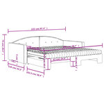 vidaXL Lit de jour et gigogne et matelas vert foncé 100x200 cm velours