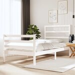 vidaXL Cadre de lit Blanc Bois de pin massif 90x190 cm Simple