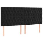 vidaXL Sommier à lattes de lit matelas et LED Noir 200x200 cm Velours