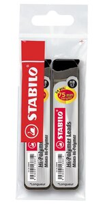 Ecopack de 2 étuis distributeurs de 24 mines Hi-Polymer 0,5 mm HB STABILO