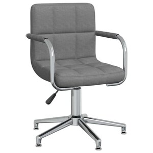 Chaise fauteuil siège pivotante de bureau informatique étude clair tissu gris 02_0024113