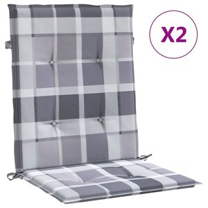 vidaXL Coussins de chaise de jardin à dossier bas lot de 2