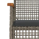 vidaXL Ensemble à manger de jardin 5 Pièces coussins gris résine tressée
