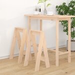 vidaXL Tabourets lot de 2 40x40x75 cm bois massif de pin