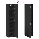 vidaXL Armoire de rangement mince noir 45x42 5x225cm bois d'ingénierie