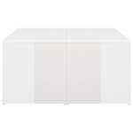 vidaXL Tables basses 4 Pièces blanc brillant 33x33x33cm bois d'ingénierie