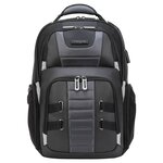 DrifterTrek Sac à dos pour ordinateur portable 11,6 à 15,6"  avec USB Power Pass-Thru - Noir"