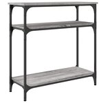 vidaXL Table console sonoma gris 75x29x75 cm bois d'ingénierie