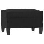 vidaXL Ensemble de canapés 4 Pièces avec coussins Noir Similicuir
