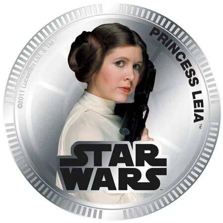 Pièce de monnaie 1 Dollar Niue Princesse Leia 2011 BU