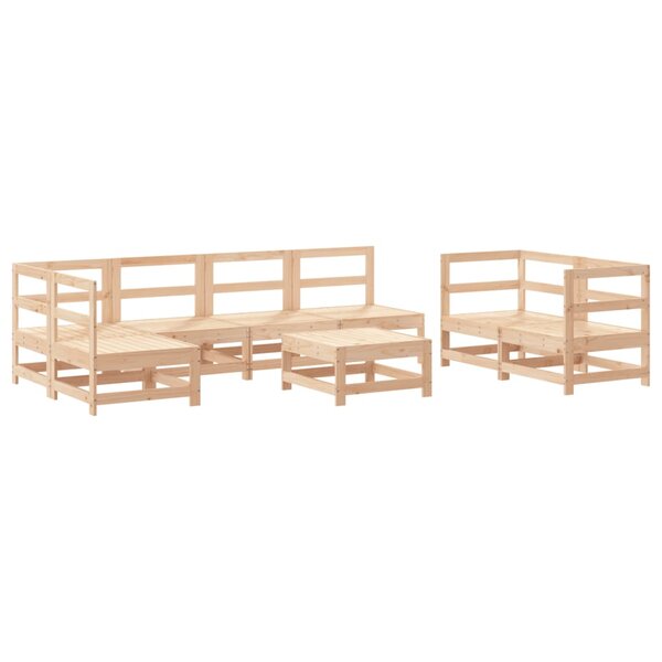 vidaXL Salon de jardin 8 Pièces Bois de pin massif