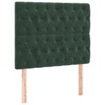 vidaXL Sommier à lattes de lit avec matelas Vert foncé 100x200 cm