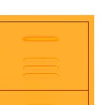 vidaXL Armoire à tiroirs Jaune moutarde 80x35x101 5 cm Acier