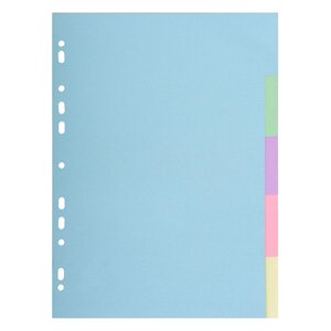 Intercalaires Carte Pastel 170g Forever 5 Positions - A4 - Couleurs Assorties - Exacompta
