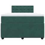 vidaXL Sommier à lattes de lit avec matelas vert foncé 120x190 cm