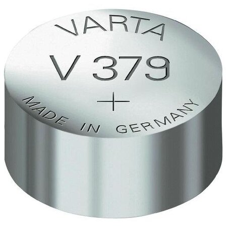 Pile oxyde argent pour montres V379 (SR63) SR521SW 1,55 Volt 14 mAh VARTA