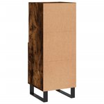 vidaXL Buffet Chêne fumé 34 5x34x90 cm Bois d'ingénierie