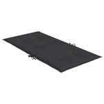 vidaXL Coussins de chaise de jardin à dossier bas lot de 2 noir