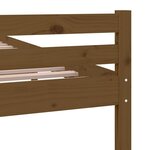 vidaXL Cadre de lit Marron miel Bois massif 135x190 cm Double