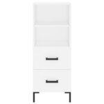 vidaXL Buffet haut Blanc 34 5x34x180 cm Bois d'ingénierie
