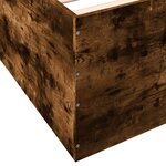 vidaXL Cadre de lit chêne fumé 140x200 cm bois d'ingénierie