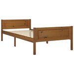vidaXL Cadre de lit Bois de pin massif Marron miel 90x200 cm