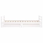 vidaXL Cadre de lit d'enfants tiroirs blanc 90x190 cm bois pin massif