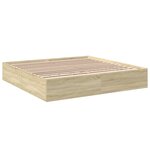 vidaXL Cadre de lit chêne sonoma 180x200 cm bois d'ingénierie