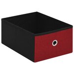 vidaXL Banc de rangement pliable Bordeaux 76x38x38 cm Faux lin