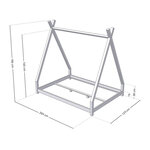 Lit Tipi enfant bois massif naturel vernis 120 x 200 cm