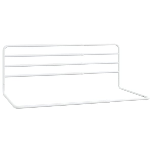 vidaXL Barrière de sécurité de lit d'enfant Blanc (76-137)x55 cm Fer