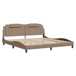 vidaXL Cadre de lit sans matelas cappuccino 200x200 cm similicuir