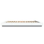 vidaXL Cadre de lit avec lumières LED blanc 200x200 cm bois ingénierie